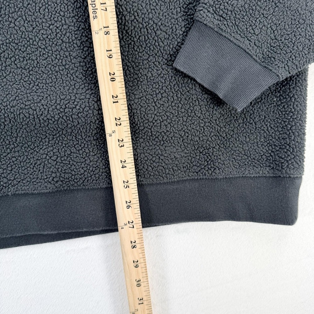 Champion Sweatshirt Mens XL Gray Sherpa Fleece Pullover Chest Pocket Logo - Picture 5 of 16